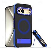 お買い得  その他のスマホケース-電話 ケース 用途 グーグル ピクセル9プロ ピクセル9プロXL ピクセル9 バックカバー スタンド付き 磁石バックル 耐衝撃 レトロ風 PC シリコーン