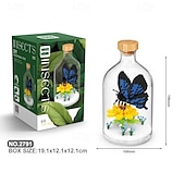 お買い得  組立ておもちゃ-昆虫コレクションの組み立てセットのアイデア、昆虫愛好家のためのリラックスできるプロジェクト、蝶、トンボ、蜂のディスプレイモデル、大人、男の子、女の子向けの虫の組み立ておもちゃと自然の装飾
