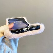 abordables Carcasas Samsung-teléfono Funda Para Z Flip 6 Z Flip 5 Z Flip 4 Z Flip 3 Funda Trasera Antigolpes Retro Felpa