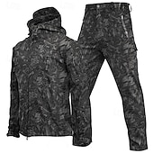 levne Fleece a 3 v 1 bundy-Pánské Dağcı Ceketi Turistická bunda a kalhoty Venkovní maskování Větruvzdorné Přední zip Lehká bunda Celotělové oblečení Celý Zip Kempování a turistika Tmavě šedá Černá Žlutá Armádní zelená Modrá