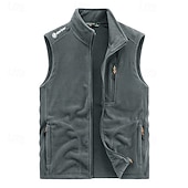 preiswerte Westen-Herren Weste für Wanderer Wander-Fleeceweste Ärmellos Weste Außen warm Fleece-Futter Komfortabel Winter Mehrere Taschen Polyester Schwarz Armeegrün Dunkelblau Jagd Angeln Klettern