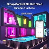 abordables Lumières intelligentes-Ampoules LED intelligentes RVB E26/E27 – 10 W à changement de couleur, intensité variable via Wi-Fi, fonctionne avec Alexa &amp;Google 4 pièces