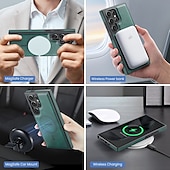halpa Samsung-kotelot-puhelin Etui Käyttötarkoitus S24 Ultra S24 Plus S24 S23 Ultra S25 Ultra Takakuori Tuella Magneetti Tukee langatonta latausta Retro TPU PU-nahka