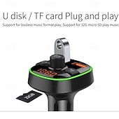 お買い得  車用Bluetoothキット/ハンズフリー-お買い得価格の売れ筋モデル FMトランスミッター 車載MP3プレーヤー ブルートゥース電話充電器 音楽ハンズフリー付き