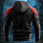 baratos moletons 3d masculinos-Homens Desenho Animado Músculo Moletons Moletom Moletom com capuz Com Capuz Moda Impressão 3D Férias Para Noite Ginásio Vermelho Com Cordão Outono Inverno Designer