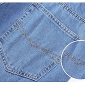 cheap Men&#039;s Elite Pants-Men&#039;s 100% Cotton Jeans Solid Color Full Length Outdoor Casual Daily Vintage Fashion Blue Light Blue Micro-elastic