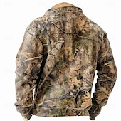 cheap Men&#039;s 3D Hoodies-Men&#039;s Camo / Camouflage Cowboy Fleece Hoodies Hoodie Hooded Sweatshirt Hooded Daily 3D Print Holiday Streetwear Brown Zipper Pocket Fall Winter Designer