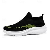 economico Sneakers da uomo-sneakers slip-on rosse leggere da uomo | tomaia in flyknit traspirante con suola comoda per attività casual e sportive