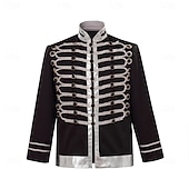 cheap Tops-Retro Vintage Rococo Coat Masquerade Circus Jacket Prince Aristocrat Men&#039;s Carnival Masquerade Mardi Gras Event / Party Adults&#039; Coat Spring Fall &amp; Winter