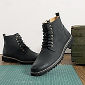 levne Kotníkové boty-pánské hnědé šněrovací kotníkové boty z umělé kůže s brogue detailem a robustní podrážkou – klasický a odolný outdoorový styl