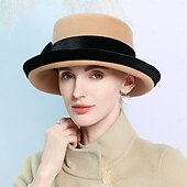 ieftine Pălării Party-Palarie 100% Lână Pălărie Vară Pălărie Nuntă Petrecere ceai Elegant Nuntă Cu Funde Despicare Diadema Articole Pentru Cap