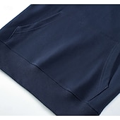 cheap Men&#039;s Elite Hoodies &amp; Sweatshirts-Men&#039;s Hoodie Black White Navy Blue Hooded Plain Pocket Christmas Gifts Work Sports &amp; Outdoor Active Cool Basic Fall Winter Clothing Apparel Hoodies Sweatshirts  Long Sleeve