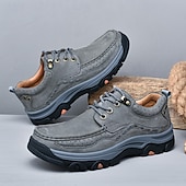 economico Semi-formale-scarpe da trekking da uomo in similpelle marrone con chiusura a lacci - comode e resistenti, perfette per le avventure all&#039;aria aperta