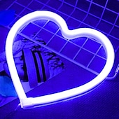 cheap Neon LED Lights-Pink Heart Neon Sign LED Light Battery Operated / USB Powered Table and Wall Decor Lamp for Dorm Girl&#039;s Room Mothers Day Valentine&#039;s Day Party Birthday Home Christmas Decoration