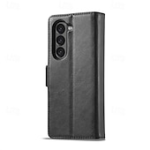 Χαμηλού Κόστους Samsung Θήκη-τηλέφωνο tok Για Samsung Galaxy Z Fold 7 Z Διπλώστε 6 Z Fold 5 Z Fold 4 Z Fold 3 Αναποδογυρίστε το κάλυμμα με βάση στήριξης Μαγνητική Υποδοχή κάρτας Ρετρό TPU PU δέρμα