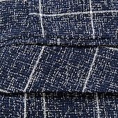 levne Pánské blejzry-Pánské Blejzr Obchod Koktejlový večírek Svatebnívečírek Módní Na běžné nošení Jaro &amp; podzim Polyester Pléd Knoflíky Kapsy Pohodlné Jednořadé Blejzr Černá Bílá Námořnická modř Šedá