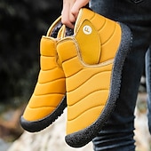 cheap Winter &amp; Snow Boots-Men&#039;s Insulated Winter Snow Boots – Waterproof Slip-On Ankle Boots with Faux Fur Lining, Anti-Slip Sole for Outdoor Hiking &amp; Cold Weather