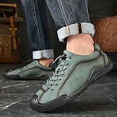 abordables Baskets-baskets décontractées en similicuir marron pour hommes avec lacets élastiques réglables - semelle antidérapante durable, coupe confortable pour un usage quotidien