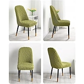 cheap Dining Chair Cover-Stretch Dining Chair Cover Durable High Back Dining Chair Cover Elastic Slipcover Perfect for Protecting and Refreshing Your Dining Room Chairs Adds Comfort and Style to Any Dining Space Decor