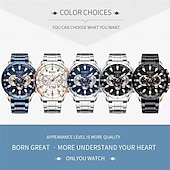 economico Orologi al quarzo-Orologio al quarzo CURREN da uomo moda outdoor orologio da polso casual luminoso calendario impermeabile orologio in acciaio
