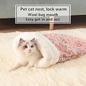 お買い得  猫用ベッド＆キャリア-猫用 猫のベッド ペットの眠る巣 キュート ファブリック 立ち毛メリヤス生地 大型中小型犬および猫用