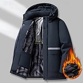 preiswerte Softshell-, Fleece- &amp; Wanderjacken-Herren Wanderjacke Winter Draussen warm Fleece-Futter Windundurchlässig Windbreaker-Jacke Reisen Schwarz Khaki Dunkelblau