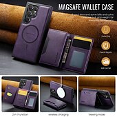 halpa Samsung-kotelot-puhelin Etui Käyttötarkoitus S24 Ultra S24 Plus S24 S23 Ultra S25 Ultra Takakuori Tuella Magneetti Tukee langatonta latausta Retro TPU PU-nahka