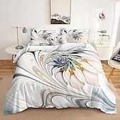 economico Set copripiumino-fiori farfalle piante fiori stampe set di tre pezzi piumone per camera da letto hotel camera degli ospiti biancheria da letto set comodo 1 set piumone 2 federe set letto matrimoniale set da 2 pezzi