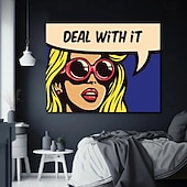 tanie Obrazy olejne pop art-malarstwo na płótnie pop art ręcznie malowane abstrakcyjne radzenie sobie z tym olejne malarstwo ścienne sztuka pop art obrazy ścienne na płótnie bogate faktury malarstwo nowoczesna sztuka ścienna
