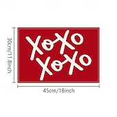 お買い得  Placemats＆Coasters＆Trivets-バレンタインデーのプレースマット4枚セット。ハートやバラの模様が特徴のロマンチックで装飾的なテーブルマット。丈夫で耐熱性があり、ダイニングテーブルの装飾に愛のタッチを加えるのに最適です。