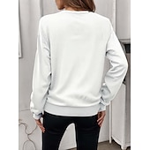 levne Zvířata vrcholy-dámská mikina pulovr cat street casual sportovní basic kulatý výstřih dlouhý rukáv top mikroelastický pad &amp;amp; zimní comfrt prodyšná měkká tkanina