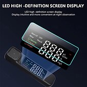 cheap Car Electronics-Portable Alcohol Tester With Digital Test Machine Checker USB Rechargeable Breathalyzer Analyzer Handheld High-Precise Alcohols Detector Non-Contacting Breath Blow Tester