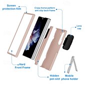 economico Cover Samsung-telefono Custodia Per Piega a Z 6 Per retro Con supporto Portamatite Resistente agli urti Retrò TPU PC