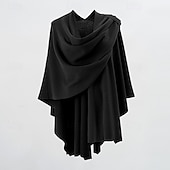 billiga Pälssjalar-crossover sjal för kvinnor omlott öppen front poncho cape elegant loop sjalar resesjalar för höst vinter längd 150cm
