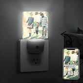 preiswerte Personalisierte Geschenke-Personalisiertes, leuchtendes Foto-Nachtlicht mit Sensor, automatischer Dämmerungssensor, Valentinstags-Nachtlampe für die Familie, Valentinstag, Liebende, Schlafzimmer, Badezimmer, Flur