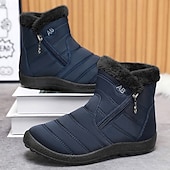cheap Winter &amp; Snow Boots-Men&#039;s Gray Winter Boots with Zipper Closure, Warm Fleece Lining, and Waterproof Design – Ideal for Outdoor Activities in Cold Weather