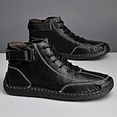 economico Stivaletti alla caviglia-stivaletti casual da uomo in similpelle marrone - design con lacci, cinturino regolabile e suola antiscivolo per il comfort quotidiano