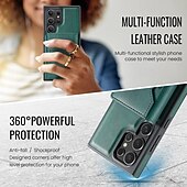 halpa Samsung-kotelot-puhelin Etui Käyttötarkoitus S24 Ultra S24 Plus S24 S23 Ultra S25 Ultra Takakuori Tuella Magneetti Tukee langatonta latausta Retro TPU PU-nahka