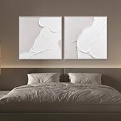 preiswerte Landschaftsgemälde-großes handgemachtes weiß-graues 3D-Struktur-abstraktes Gemälde handgemaltes Morandi skandinavisches Dekor modernes Ölgemälde moderne Wandkunst Dekoration skandinavische Kunst Pattle Knife Gemälde