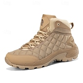 abordables Botas de montaña-Botas de senderismo acolchadas para hombre: ligeras, impermeables, suela antideslizante, diseño de caña alta, ideales para aventuras al aire libre.