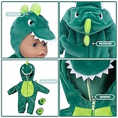 preiswerte Puppenbekleidungs- und Zubehörsets-Anzug + Schuhe Puppen-Outfit für 18 Zoll 43cm Babypuppe süße Pullover Strampler Puppenkleidung