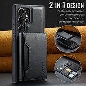 halpa Samsung-kotelot-puhelin Etui Käyttötarkoitus S24 Ultra S24 Plus S24 S23 Ultra S25 Ultra Takakuori Tuella Magneetti Tukee langatonta latausta Retro TPU PU-nahka
