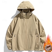 economico Softshell, pile e giacche da escursionismo-Per uomo Giacca con cappuccio Giacca in pile da escursione Inverno All&#039;aperto Tenere al caldo Fodera di vello Giacche in pile Cerniera intera Scalate Campeggio / Escursionismo / Speleologia Viaggi