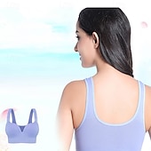 رخيصةأون حمالات صدر رياضية وصدريات-نسائي توب برا الملابس الداخلية حمالة الصدر مريح متنفس مقاومة الهزة حشوة متحركة بدون أسلاك سهل رياضة ألبسة رياضية أسود أبيض يوغا اللياقه البدنيه غير رسمي