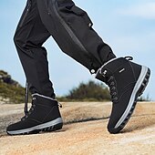 baratos Botas de caminhada-botas de inverno masculinas impermeáveis e isoladas com sola de borracha antiderrapante e forro de pele sintética para caminhadas ao ar livre