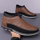 levne Pánské nazouváky a mokasíny-pánské slip-on ležérní mokasíny s umělou kůží a dvoubarevným designem – pohodlné a stylové pro každodenní nošení