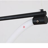 economico Luci a sospensione-lampada a sospensione lineare sottile in metallo con tubo lungo e paralume in silicone lampada a sospensione a led lampade a goccia nere a flute 110-240v