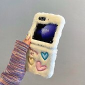 Недорогие Чехлы для Samsung-телефон Кейс для Назначение Z-флип 6 Z Flip 5 Z Flip 4 Z Flip 3 Кейс на заднюю панель Защита от удара Ретро Плюш