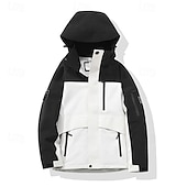 billiga Fleece &amp; 3 i 1-jackor-Herr Dam Vandringsjacka Vindjacka Vinter Utomhus Färgblock Vattentät Vindtät Lättvikt Ytterkläder Lättviktsjacka Helöppnande blixtlås Fiske Klättring Camping / vandring / grottforskning Svart Rosa