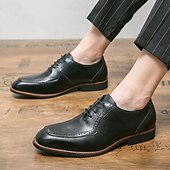 economico Formale-scarpe classiche da uomo in stile oxford marrone con dettagli brogue - eleganti calzature formali per lavoro ed eventi